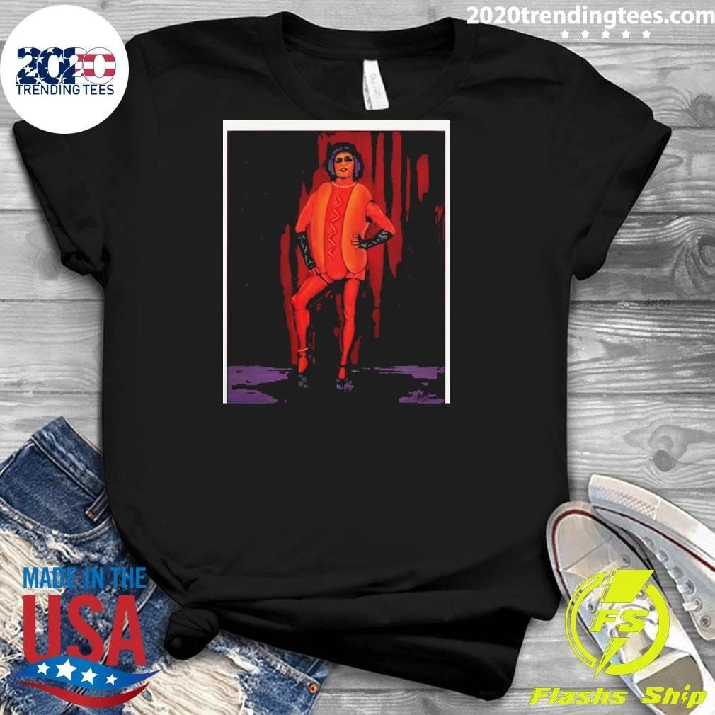 Dr. Frank-N-Furter Tim Curry Hot Dog Art shirt