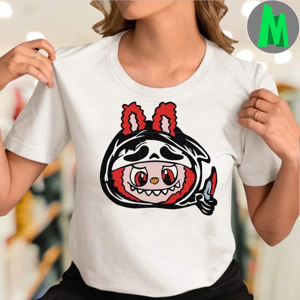 Labubu ghostface head halloween ghostface T-Shirt