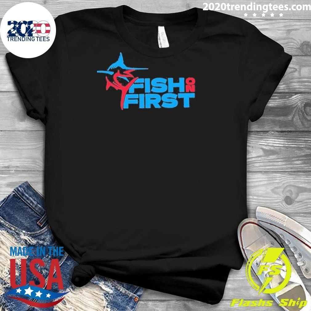 Miami Marlins Fish On First Logo Shirt