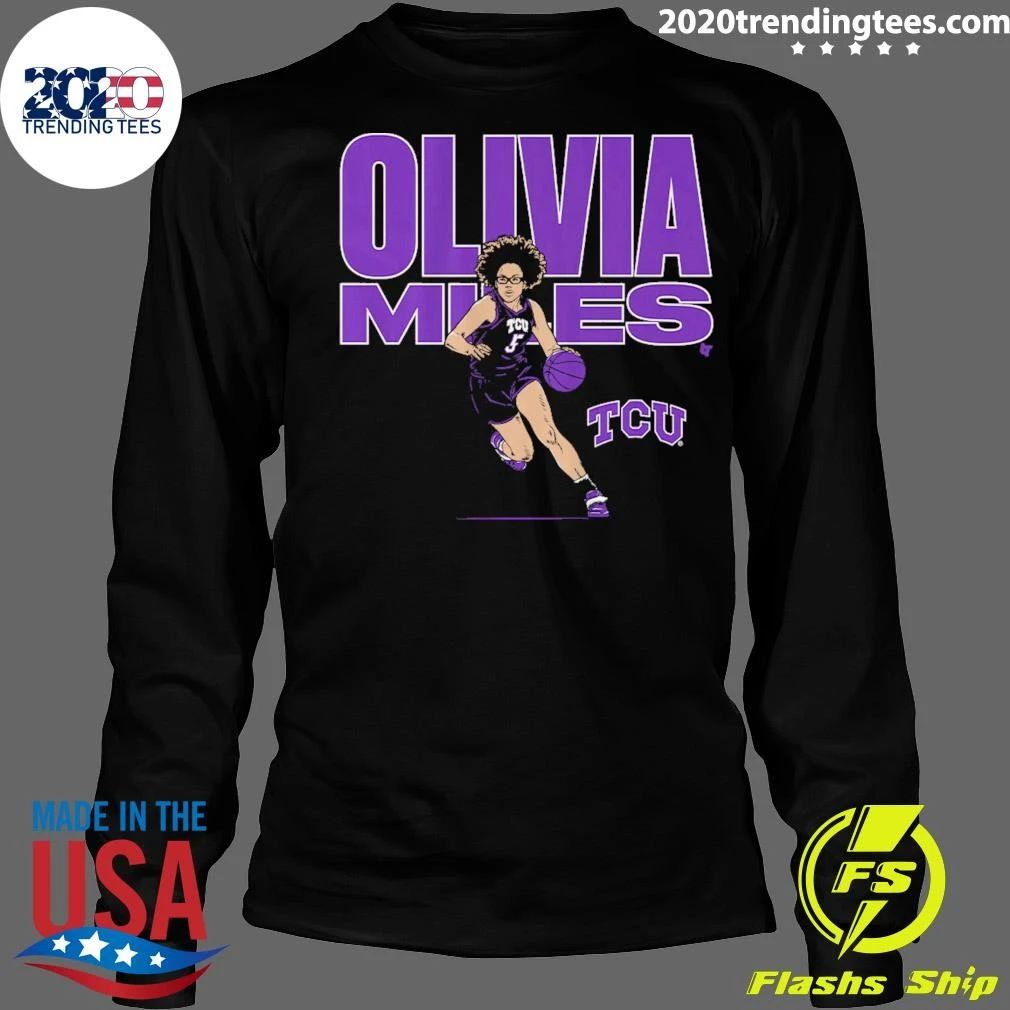 TCU Basketball Olivia Miles Name Pose Shirt