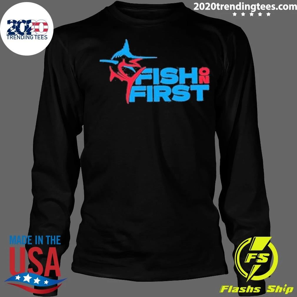 Miami Marlins Fish On First Logo Shirt