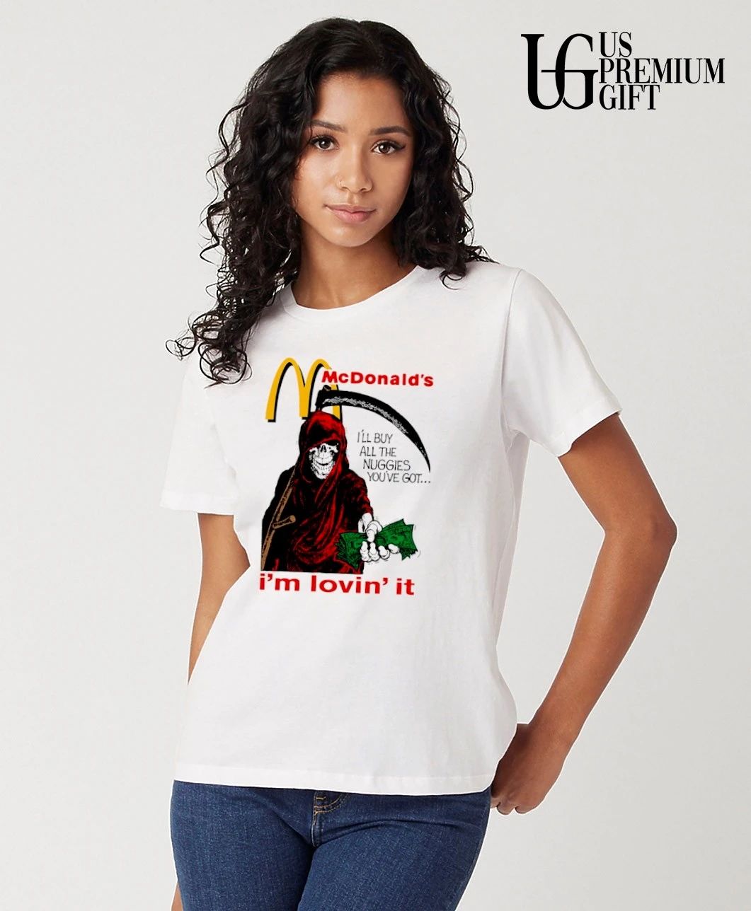 Mc Donald’s Grim Reaper i’m lovin’ it I’ll buy all the nuggies you’re got shirt