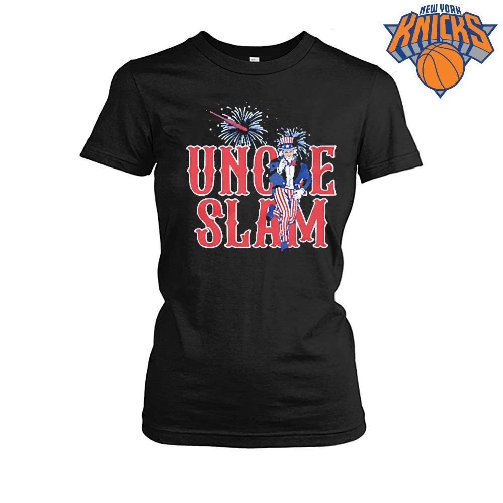 Uncle Slam Patriotic Baseball Fireworks Fourth Of July Shirt