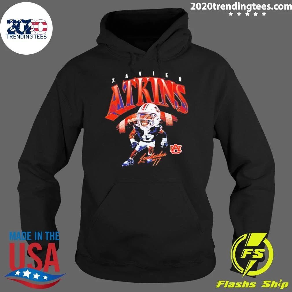 Xavier Atkins Auburn Tigers Football Signature Caricature Shirt