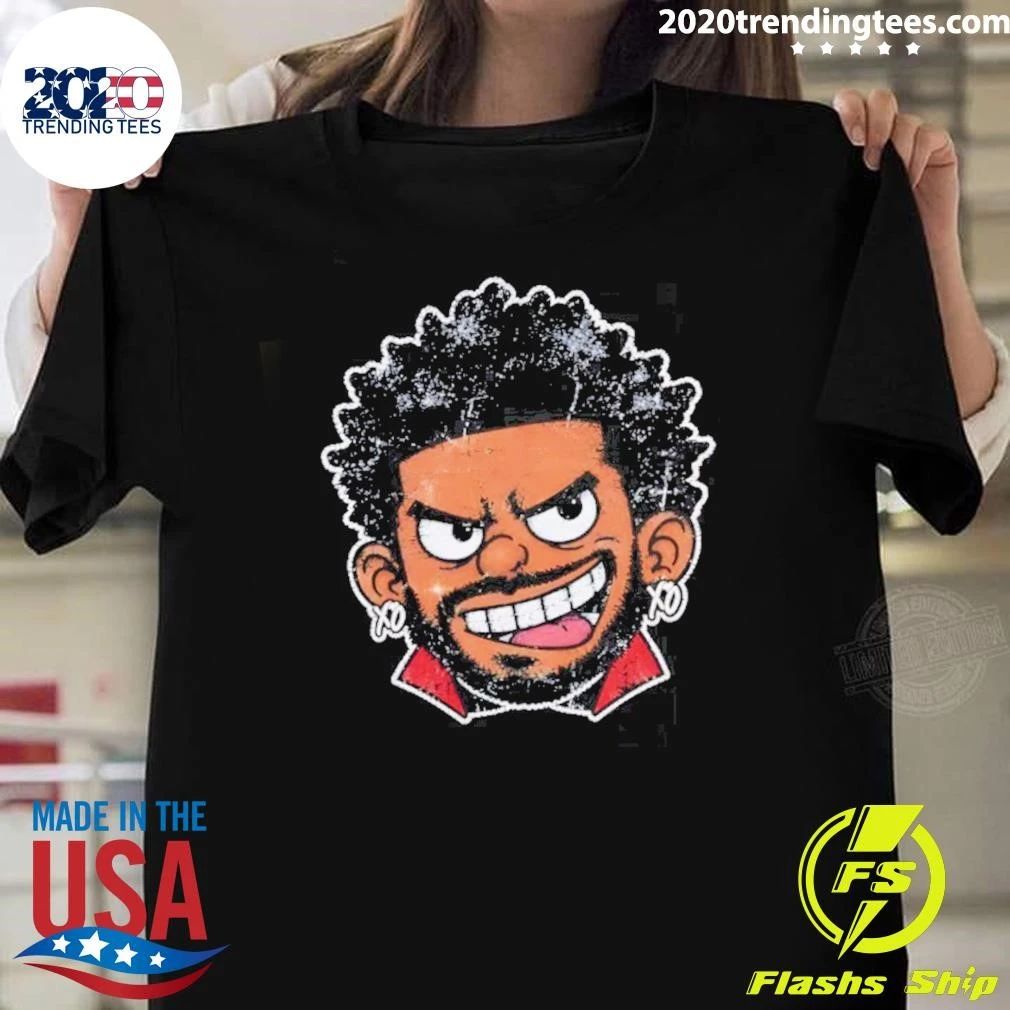 The Weeknd with Earrings Illustration Shirt