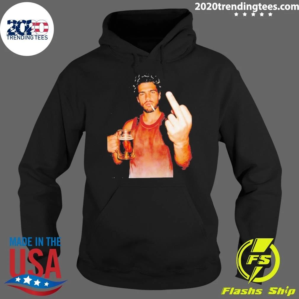 Carlitos Tennis Player Middle Finger Smoking And Beer Shirt
