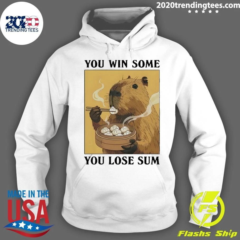 Capybara Eating Dimsum You Win Some You Lose Sum Shirt