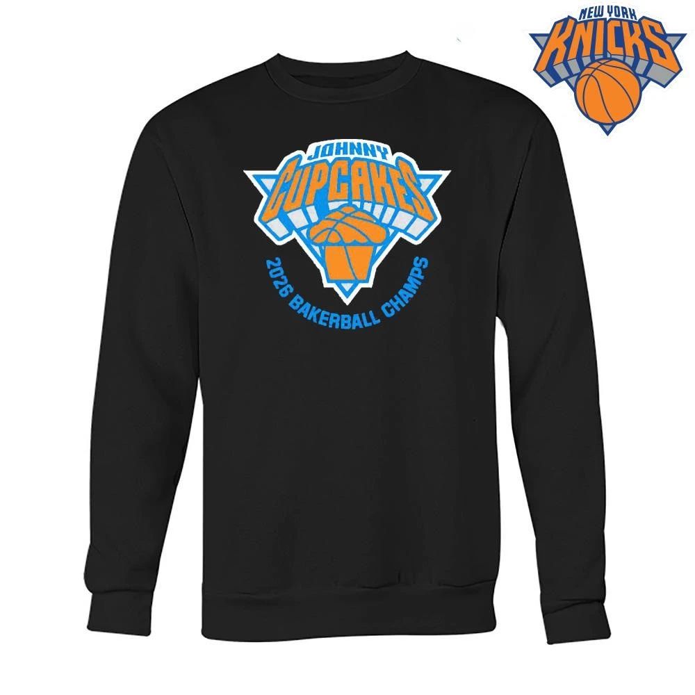 Johnny Cupcakes 2026 Bakerball Champs Blue Orange Basketball Tournament Graphic Shirt