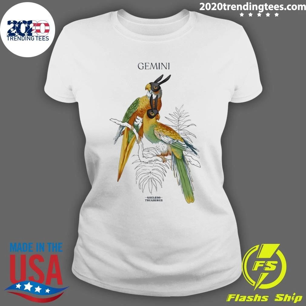 Gemini Useless Treasures Zodiac Parrots Shirt