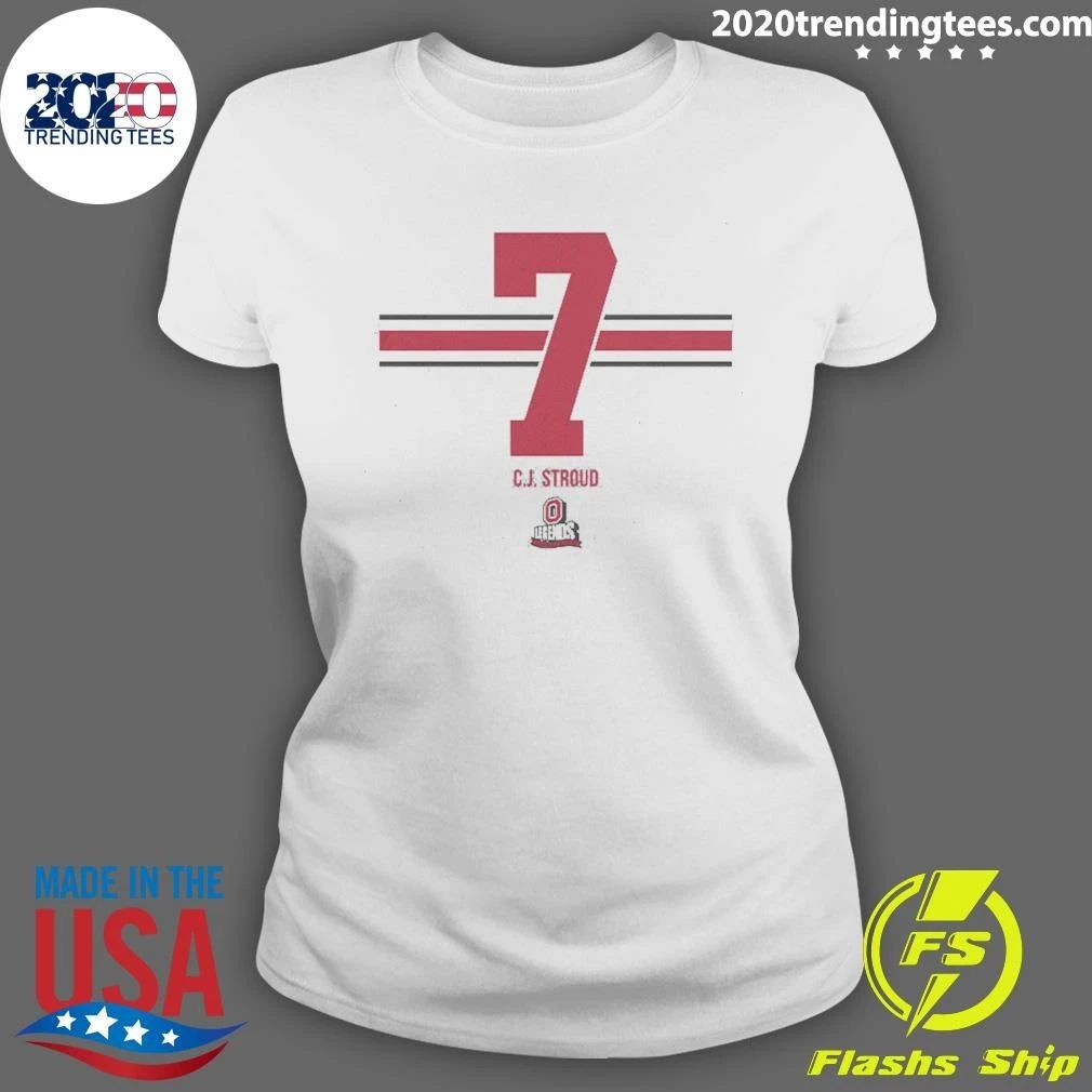 Ohio State Football C.J. Stroud 7 Stripe Shirt