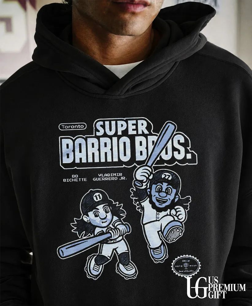 Super Barrio Bros Bo Bichette and Vladimir Guerrero Jr. Toronto Blue Jays baseball shirt