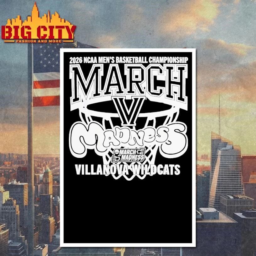 Villanova Wildcats 2026 NCAA Men’s Championship March Madness College Basketball Shirt
