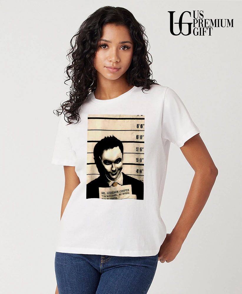 Sheldon Cooper Joker Mugshot shirt