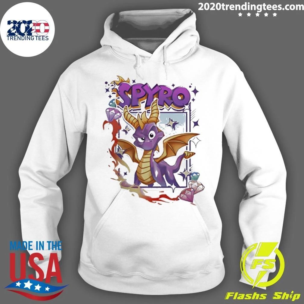 Purple Dragon Polaroid Spyro Cartoon Shirt