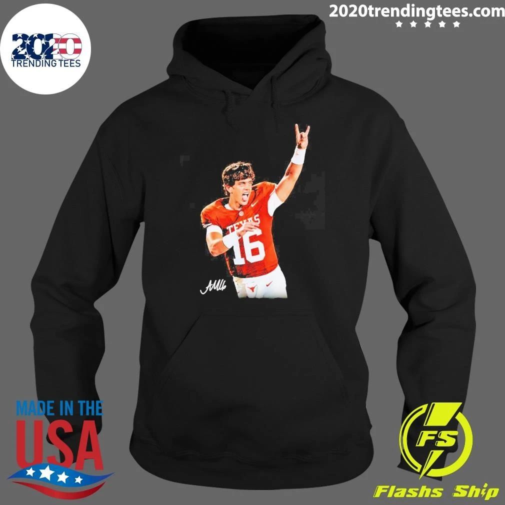 The Unbearable Weight of Being Arch Manning Football Texas Longhorns 16 Rock and Roll Sign Shirt