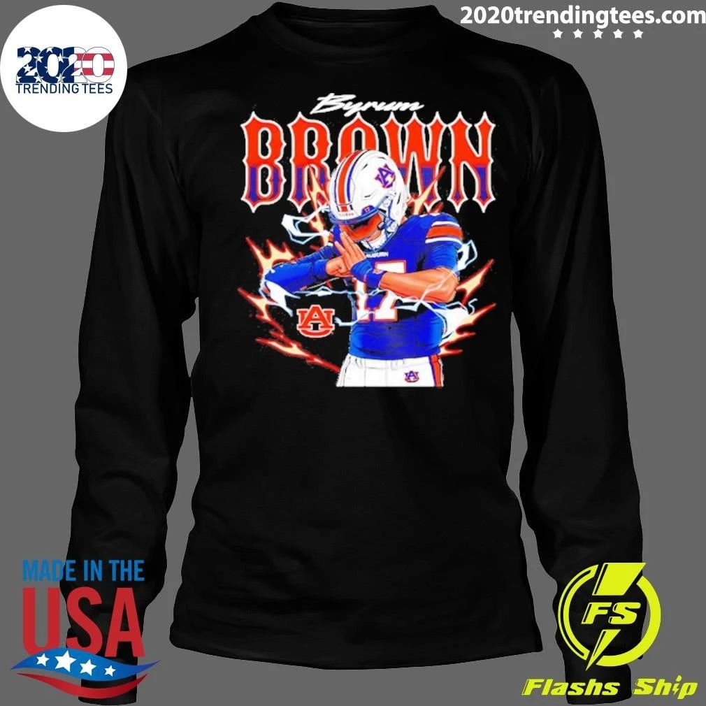 Auburn Tigers Byrum Brown Player Graphic Comic Shirt