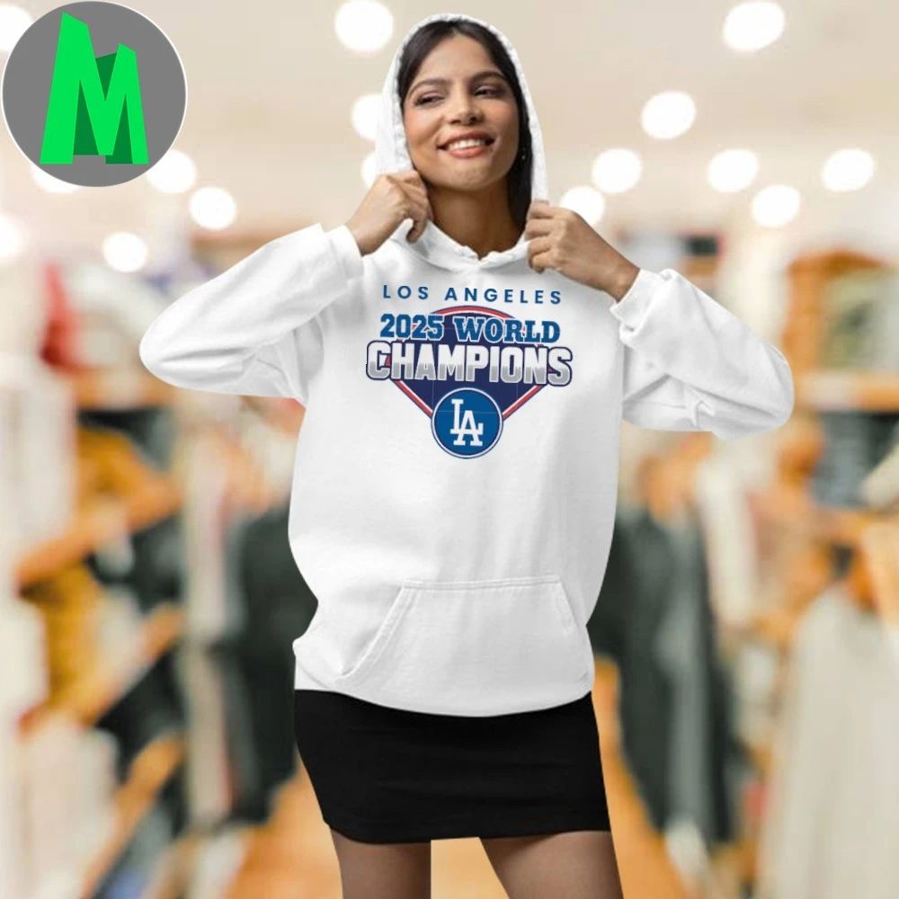Los angeles world champions Los Angeles Dodgers Logo T-Shirt