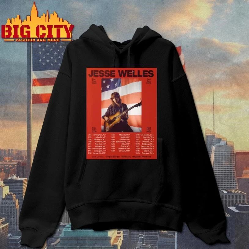Jesse Welles Red Tour 2026 Schedule Tour Dates Poster Shirt