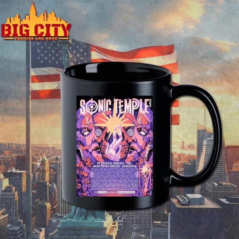 Sonic Temple 2026 Festival Full Lineup In Columbus Ohio At Art And Music Festival From May 14 To 17 2026 Brainwash Poster Shirt