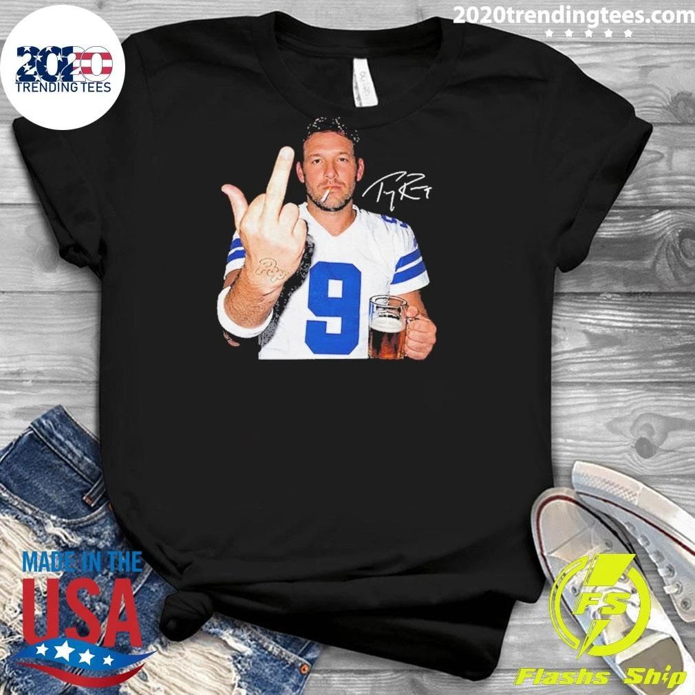Tony Romo Football Legend Middle Finger Signature Shirt