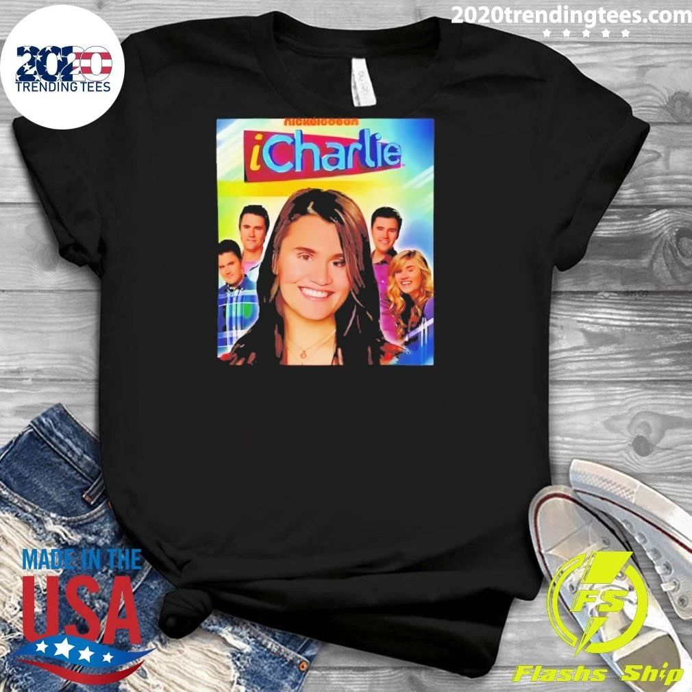 Charlie Kirk Icarly Cast Photo Tv Show Retro Shirt