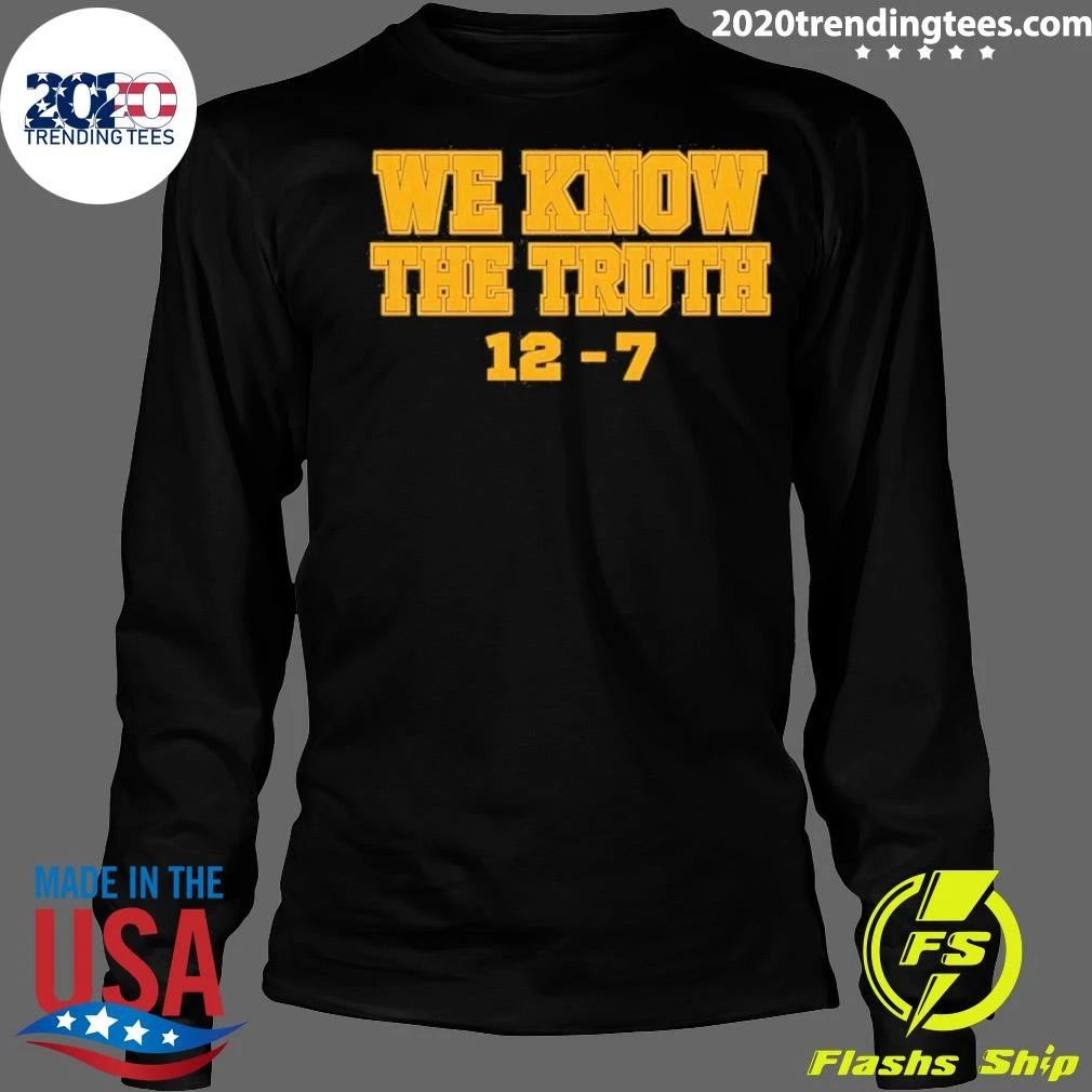 Western Michigan Broncos We Know The Truth 12-7 Wsu Vs Michigan Shirt