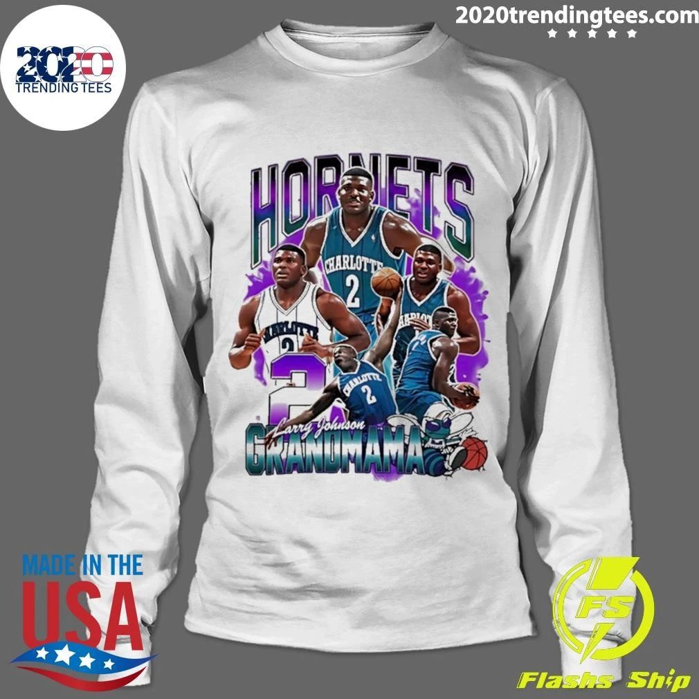 Larry Johnson Charlotte Hornets Nba Basketball Grandmama Shirt
