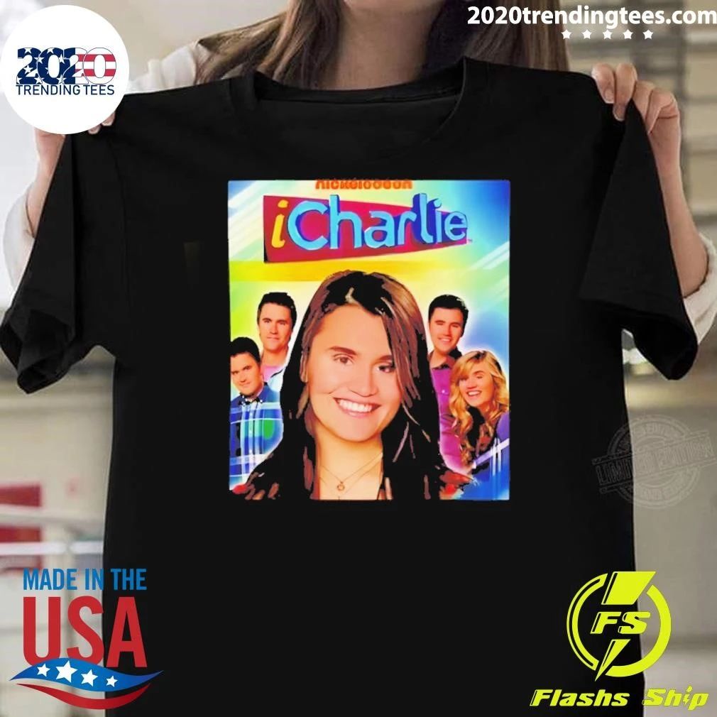 Charlie Kirk Icarly Cast Photo Tv Show Retro Shirt