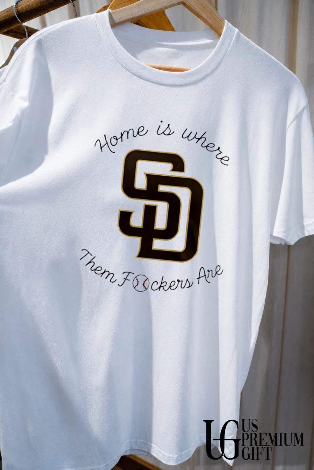San Diego Padres home is where them fckers are logo shirt
