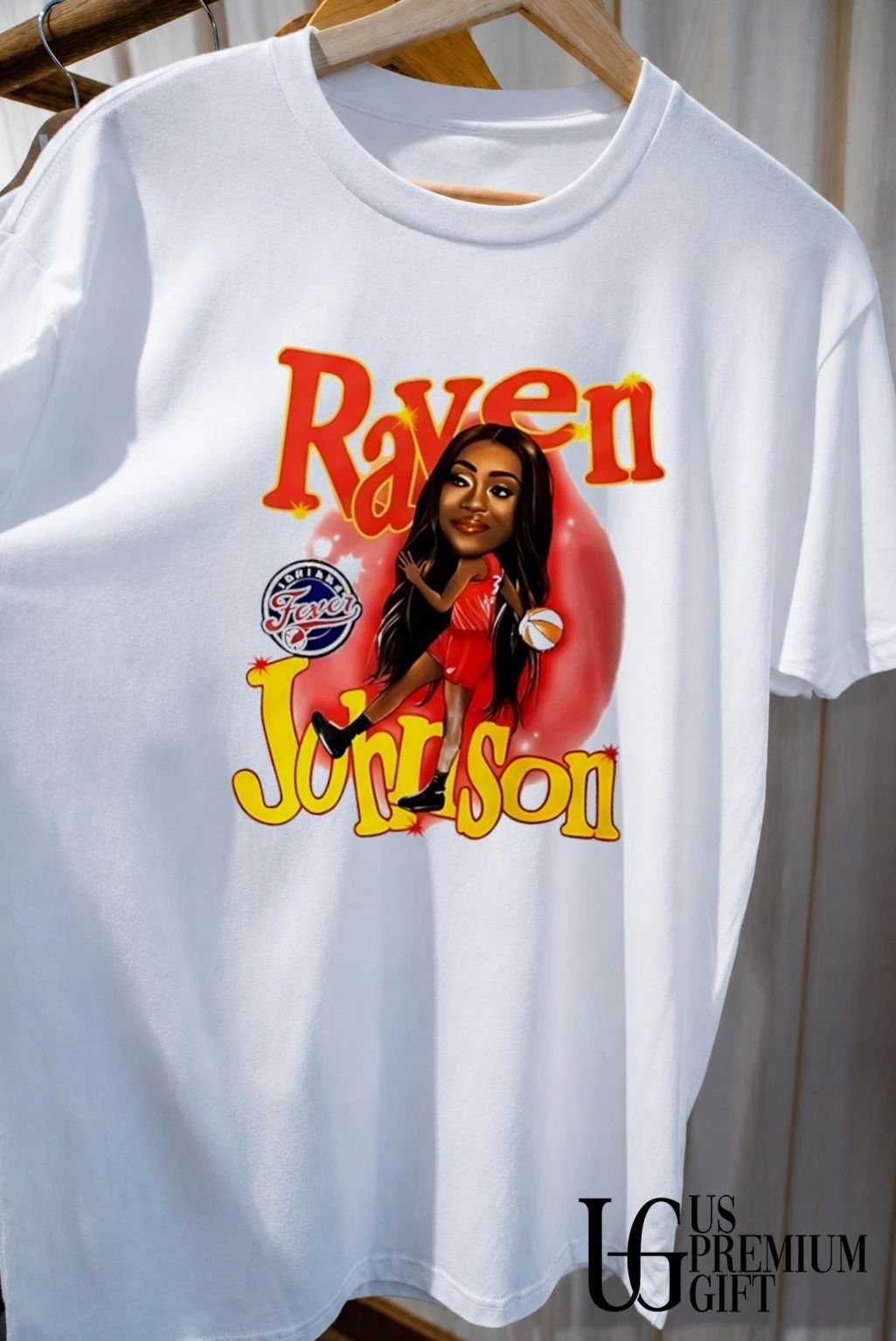 Raven Johnson Indiana Fever WNBA caricature shirt