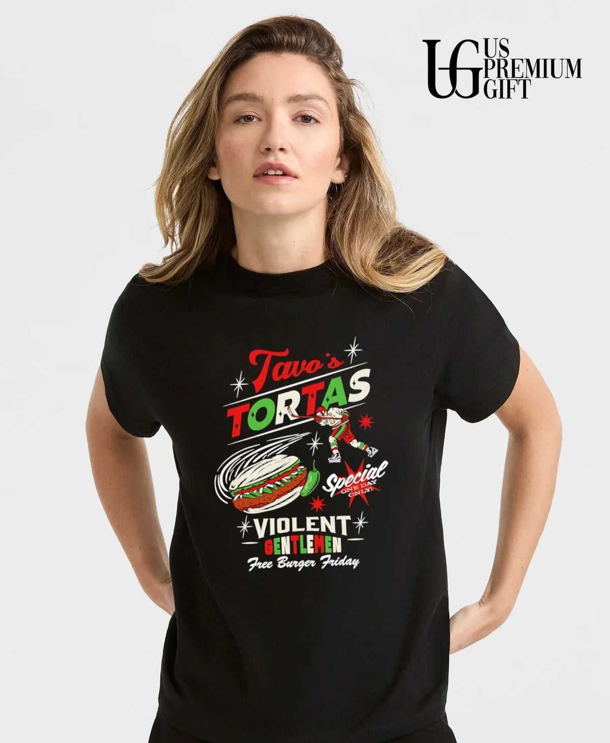 Tavo’s Tortas Violent Gentlemen Free Burger Friday shirt