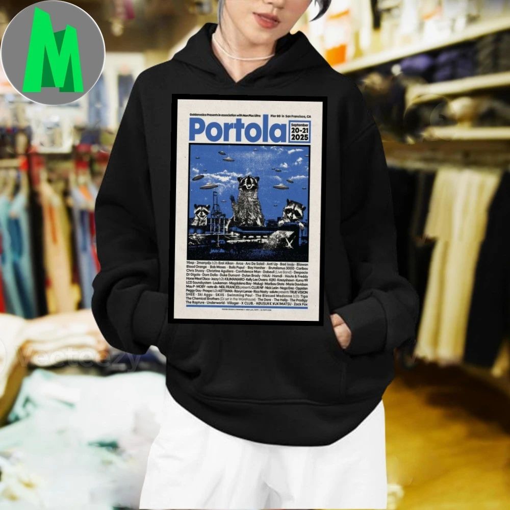 Sep 20-21, 2025 Portola Festival Lineup Pier 80, San Francisco, CA Poster Shirt