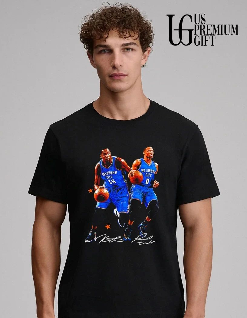 Russell Westbrook and Kevin Durant Oklahoma City Thunder NBA signature shirt
