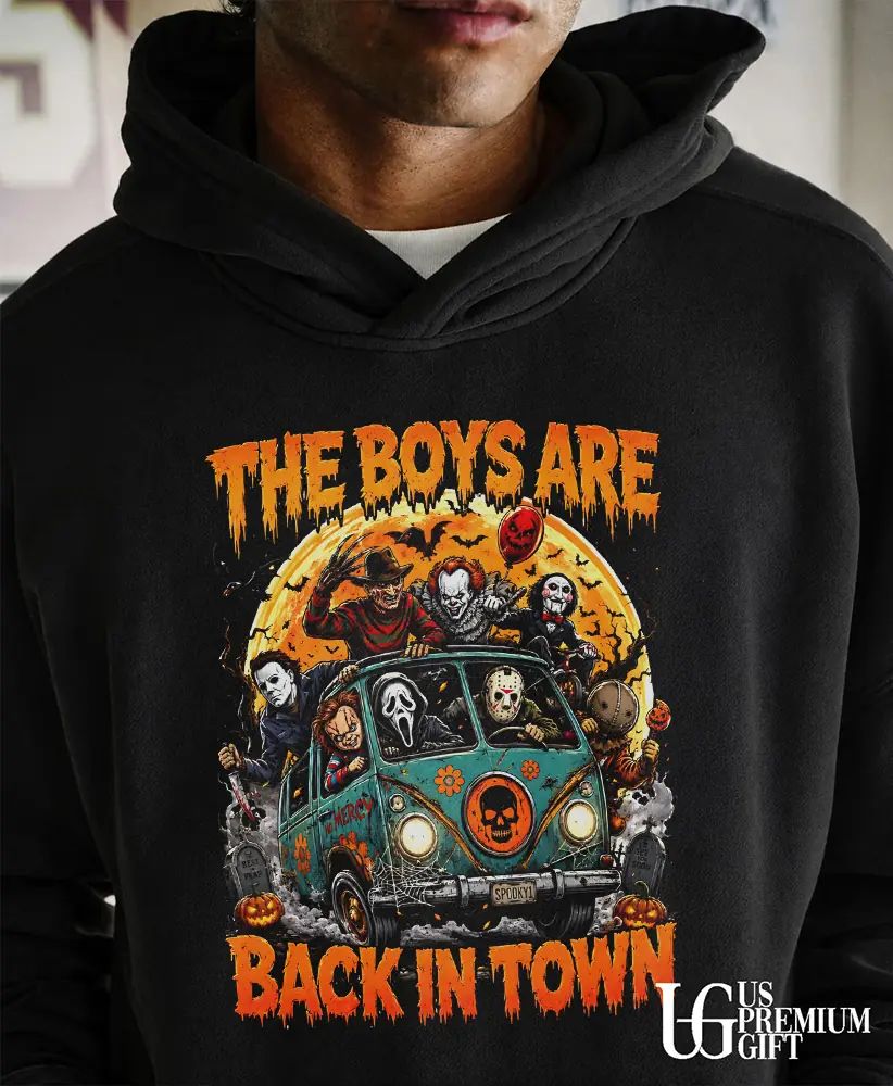 The Boys Are Back In Town horror characters Halloween 2026 shirt