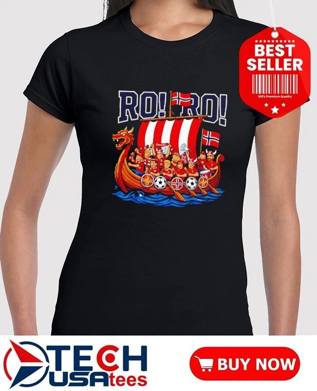 RO RO Norway Viking Ship Soccer shirt