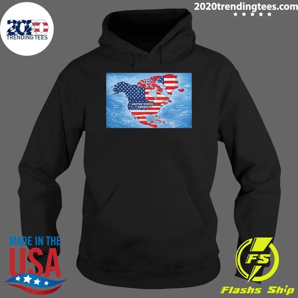 Donald Trump American Flag Map Covering Multiple Countries Shirt