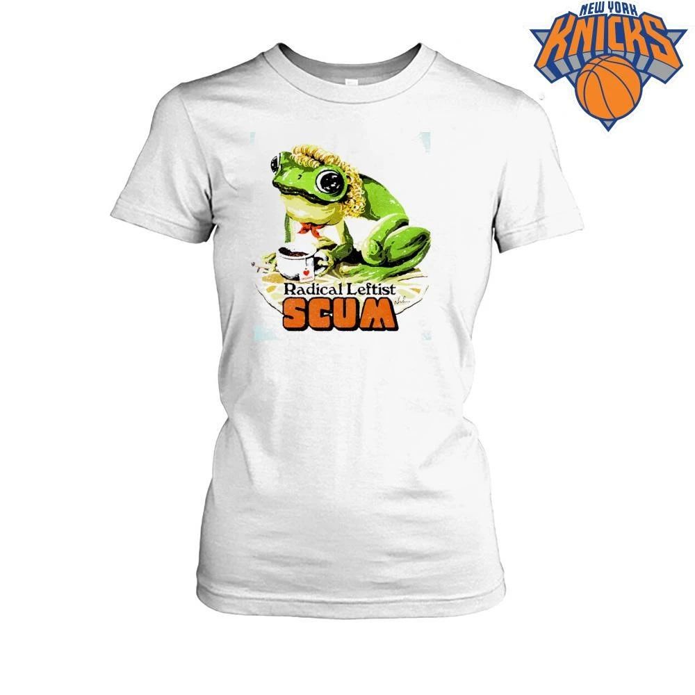 Radical Leftist Scum Cute Frog Smoking Drinking Coffee Vintage shirt
