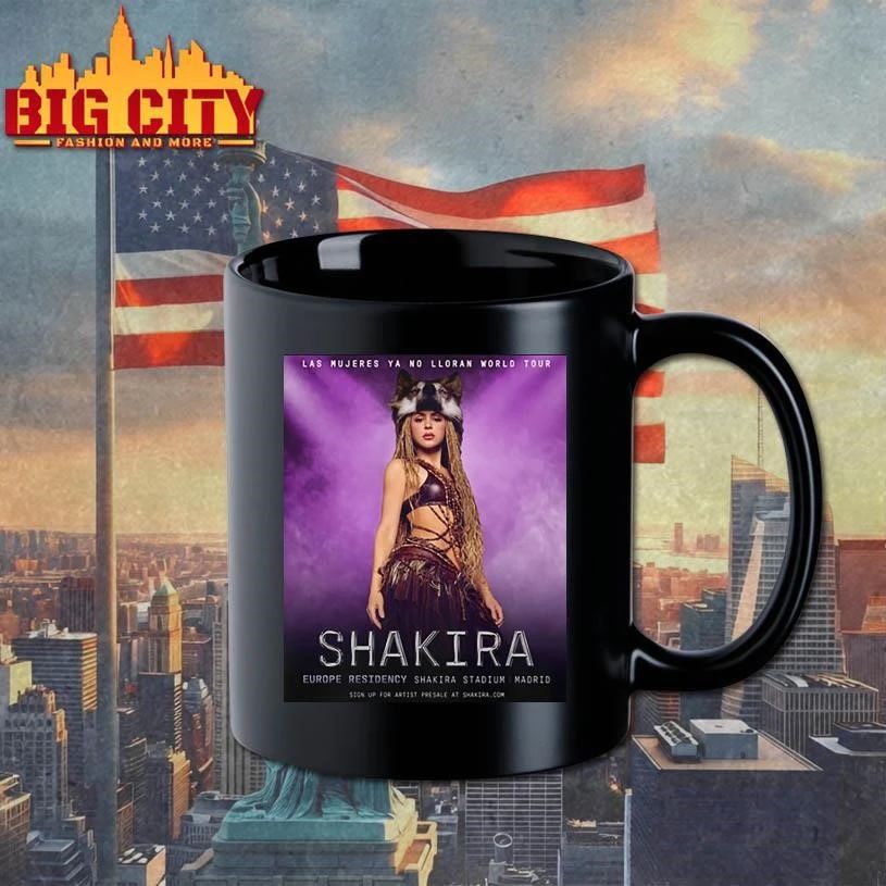 Shakira Las Mujeres Ya No Lloran World Tour 2026 Europe Residency In Madrid Spain Poster Shirt