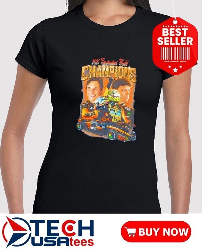 Adele wearing Lando Oscar Piastri Racing 2025 Constructors World Champions shirt