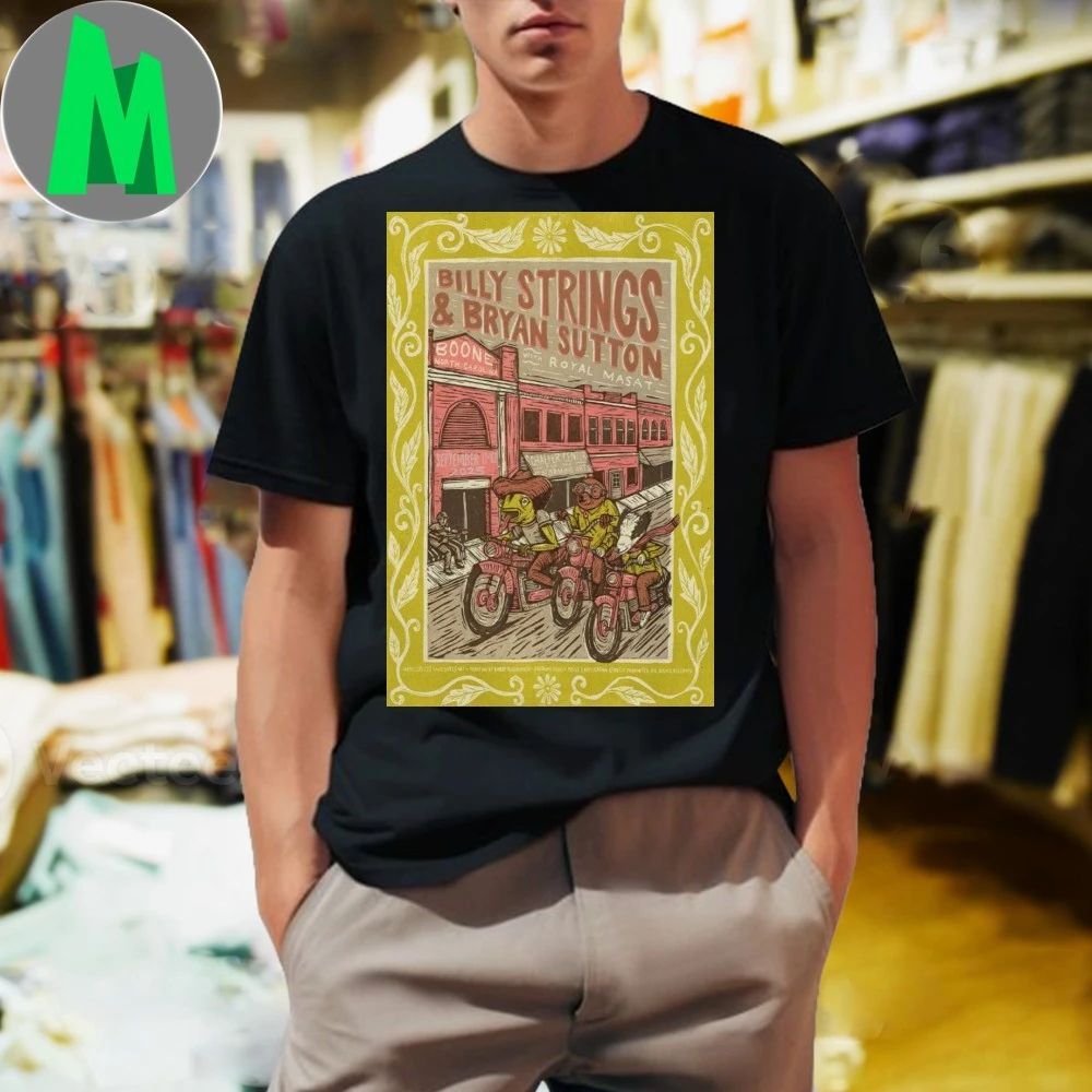 Billy Strings & Bryan Sutton Boone North Carolina 2025 Poster T-Shirt