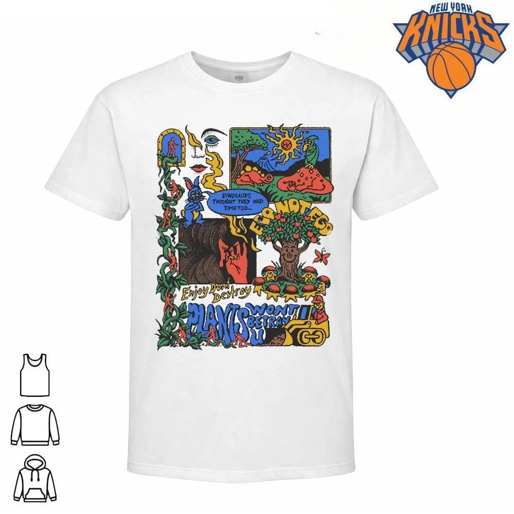 Vintage Trippy Eco Not Ego Plants Wont Betray U Dinosaur Hippie Aesthetic Graphic Shirt