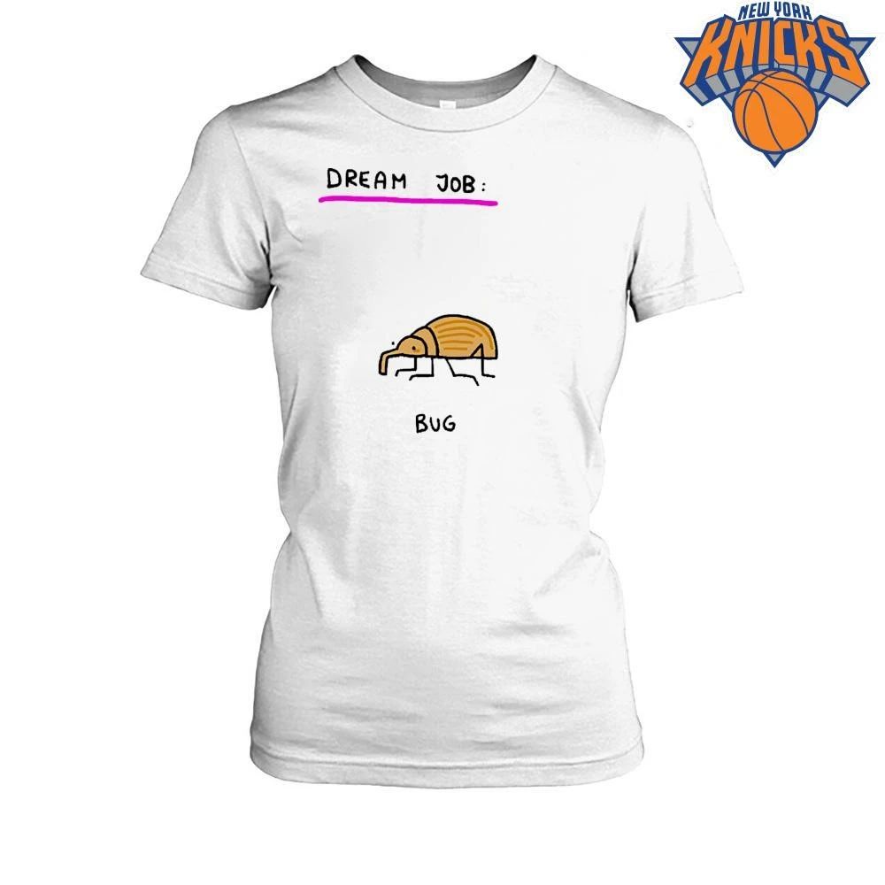 Dream Job Bug funny weevil beetle long snout cartoon illustration nature lover entomology humor tee shirt