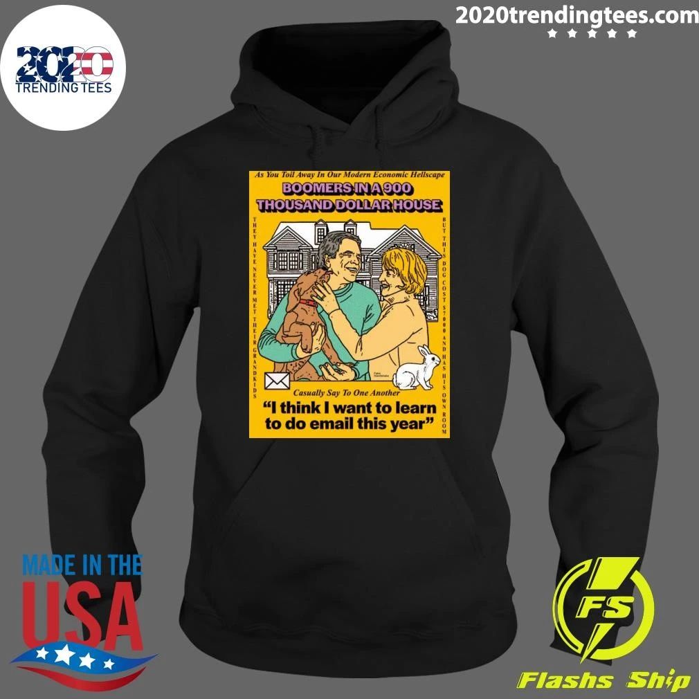 Elderly Couple Dog Rabbit House As You Toil Away In Our Modern Economic Shirt