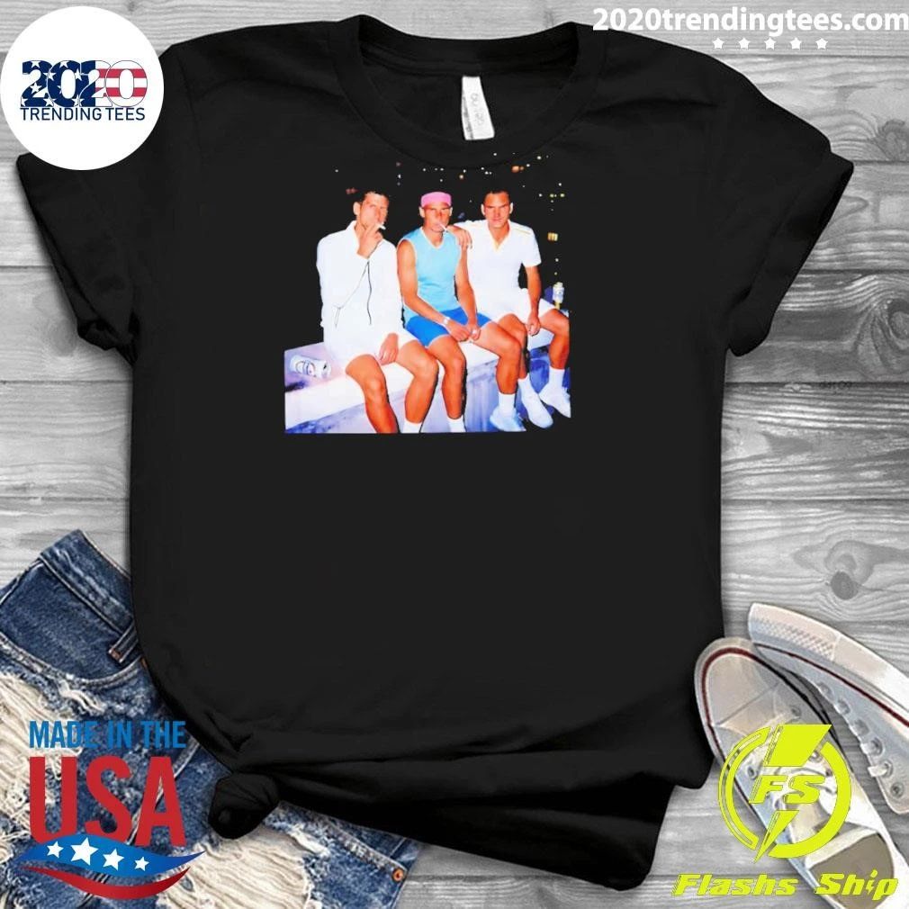 Djokovic And Nadal & Federer Smoking Graphic Shirt