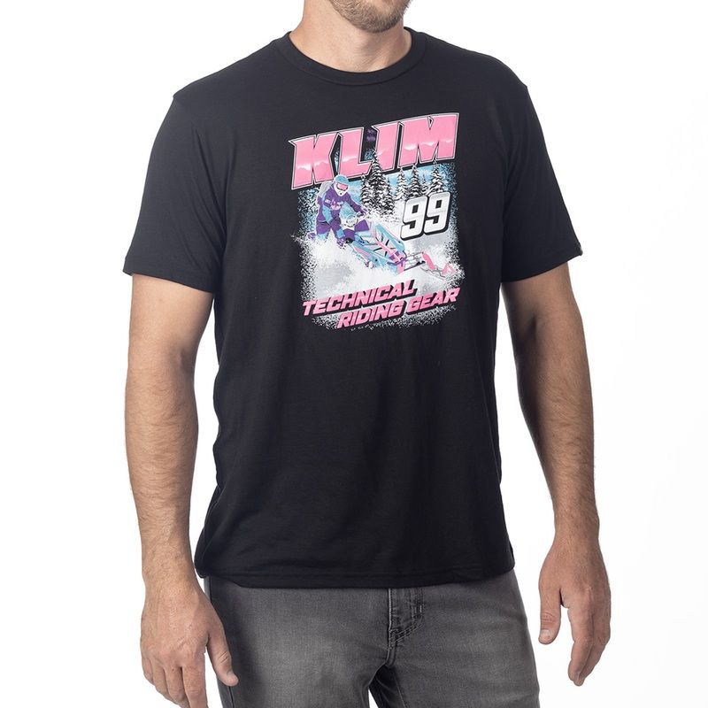 Klim Speedway Tri-Blend Tee Black – Knockout Pink