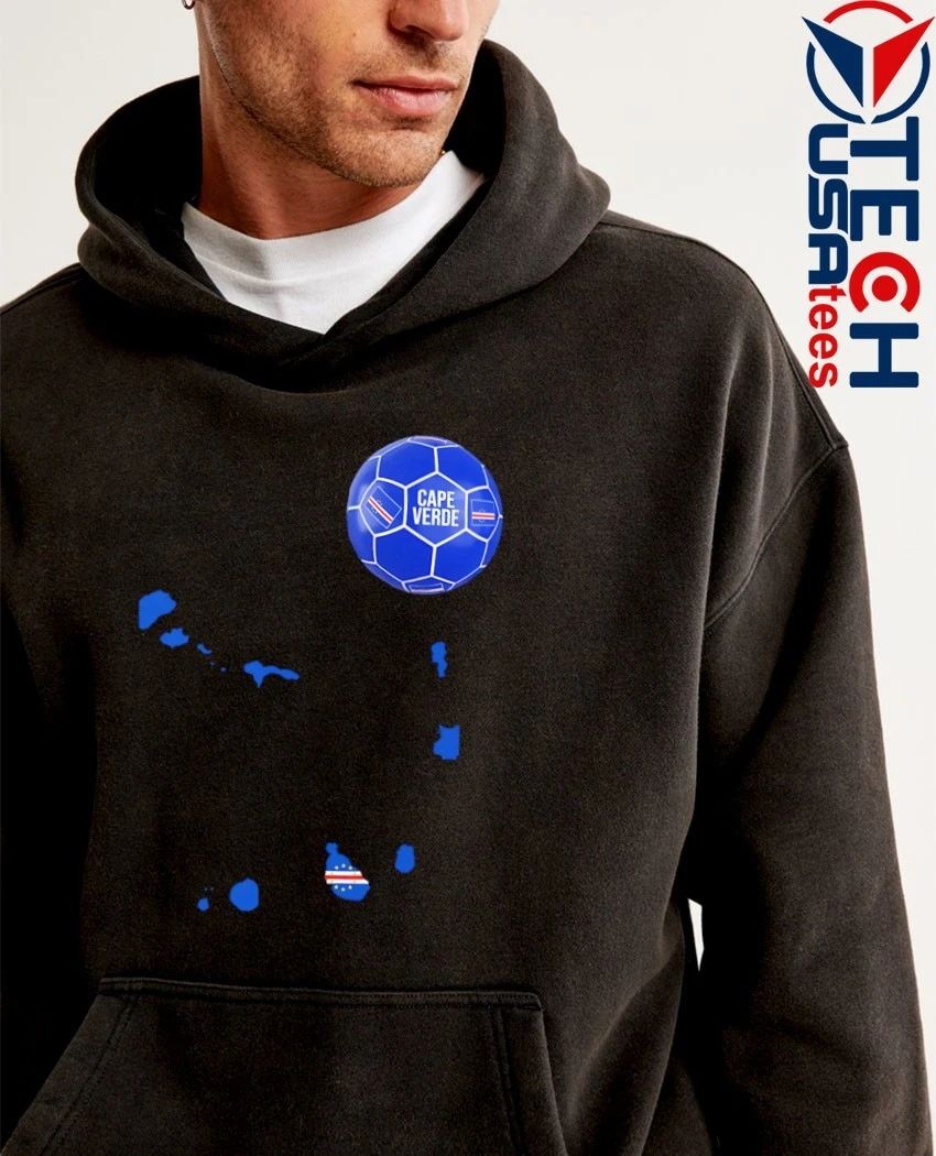 Cape Verde Soccer map outline of the islands shirt