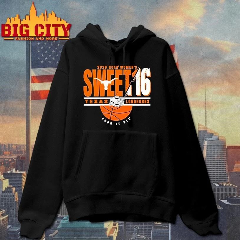 Texas Longhorns Sweet 16 2026 Womens March Madness Graphic Shirt
