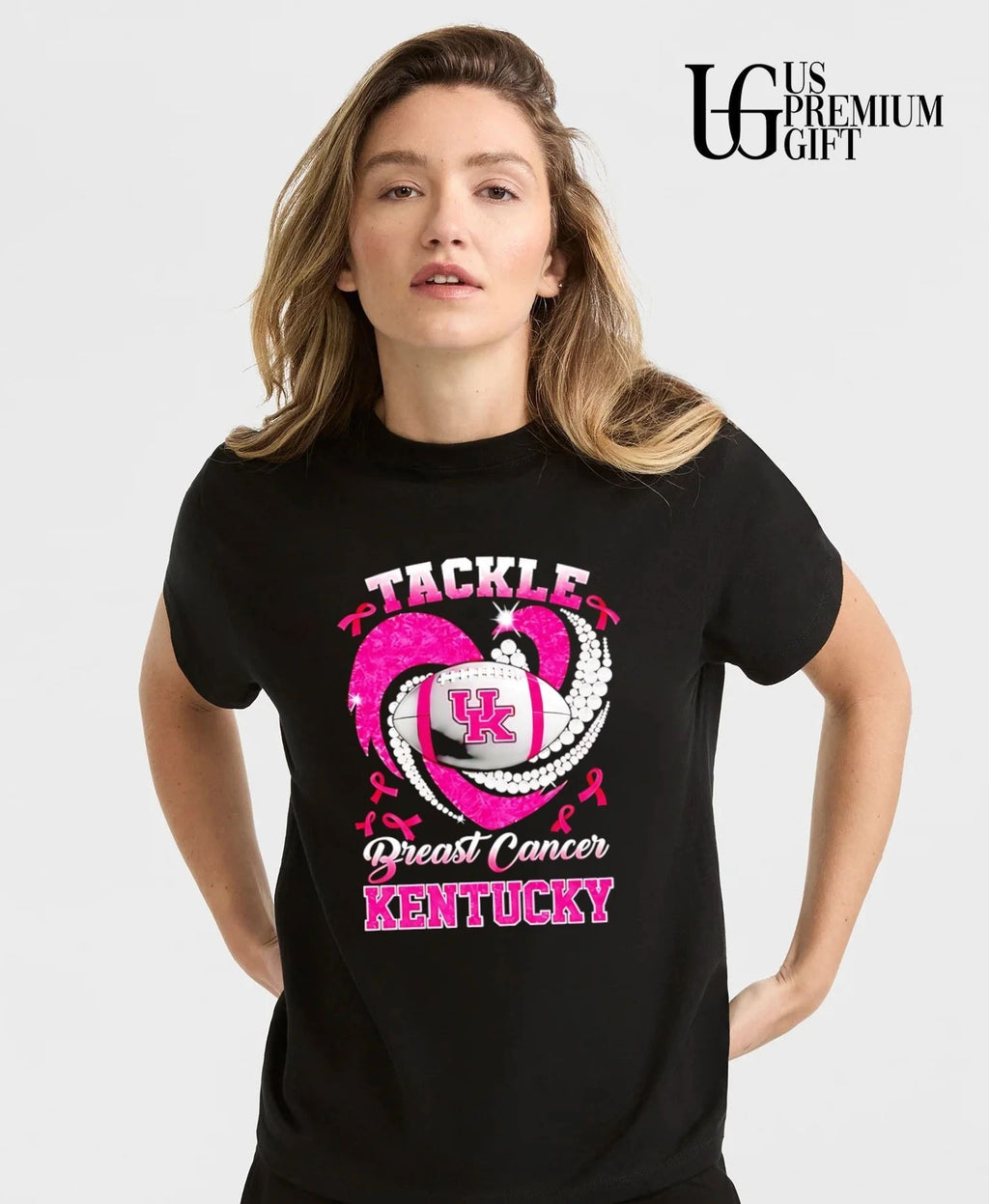 Kentucky Wildcats UK tackle breast cancer football shirt