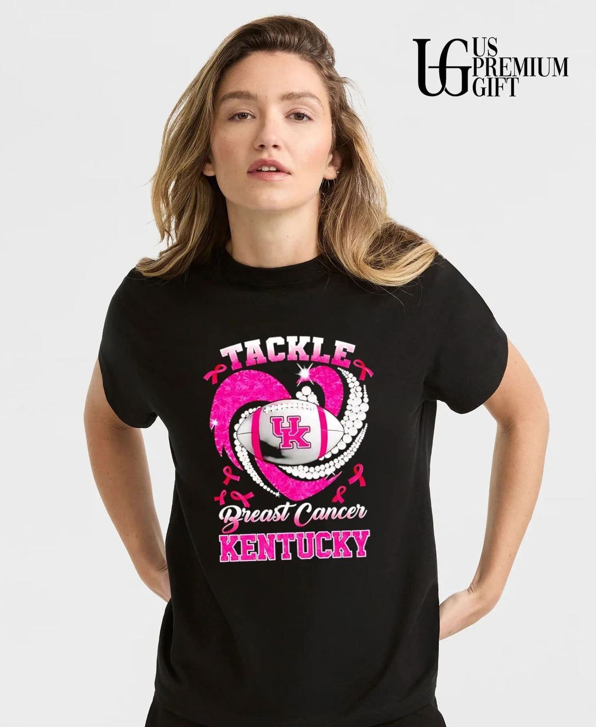 Kentucky Wildcats UK tackle breast cancer football shirt