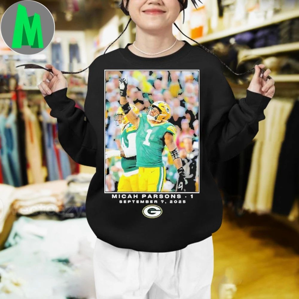 Micah Parsons Flash Features Week 1 Green Bay Football Logo Shirt